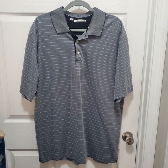 Cutter & Buck Charcoal Striped Polo Shirt - Picture 1 of 4